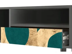 Móvel De Tv* Mueble de TV - 115х59х48 cm - T3 - Zircon Sphere, Antracite Cinza antracite