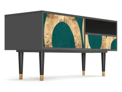 Móvel De Tv* Mueble de TV - 115х59х48 cm - T3 - Zircon Sphere, Antracite Cinza antracite