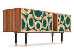 Móvel De Tv| Mueble de TV - 170х69х48 cm - T1 - Zircon Sphere, Nogueira Castanho