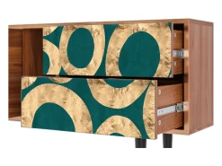 Móvel De Tv| Mueble de TV - 170х69х48 cm - T1 - Zircon Sphere, Nogueira Castanho