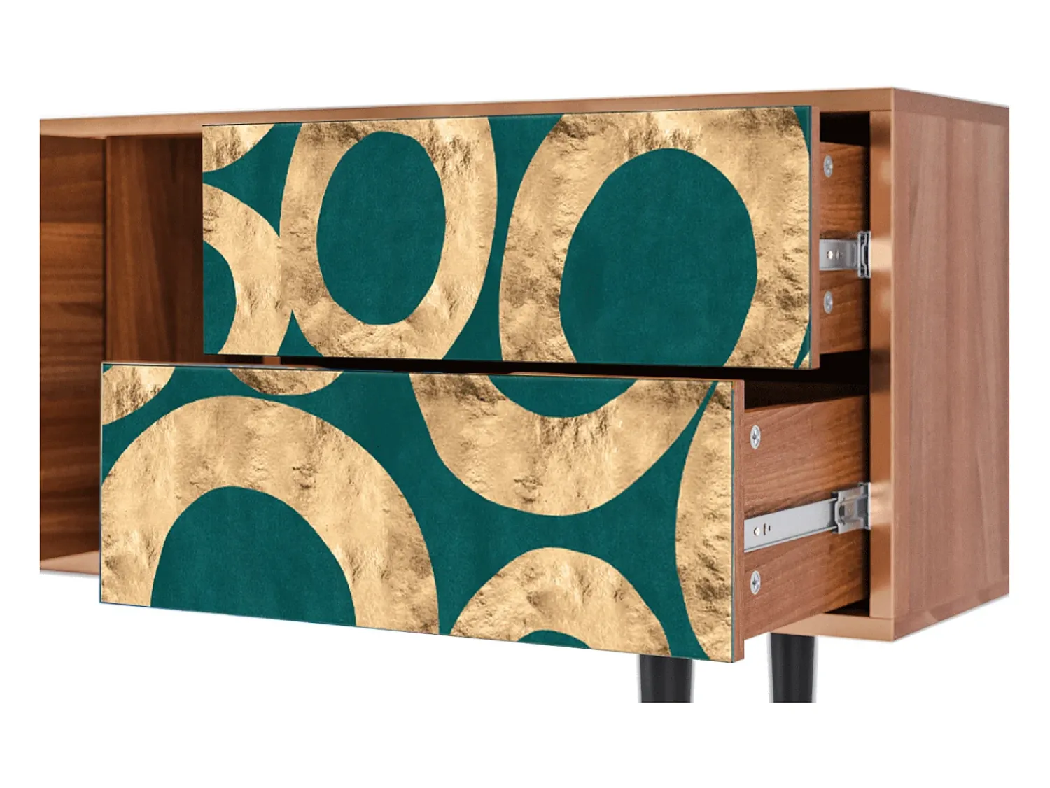 Móvel De Tv| Mueble de TV - 170х69х48 cm - T1 - Zircon Sphere, Nogueira Castanho