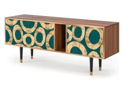 Móvel De Tv| Mueble de TV - 170х69х48 cm - T1 - Zircon Sphere, Nogueira Castanho
