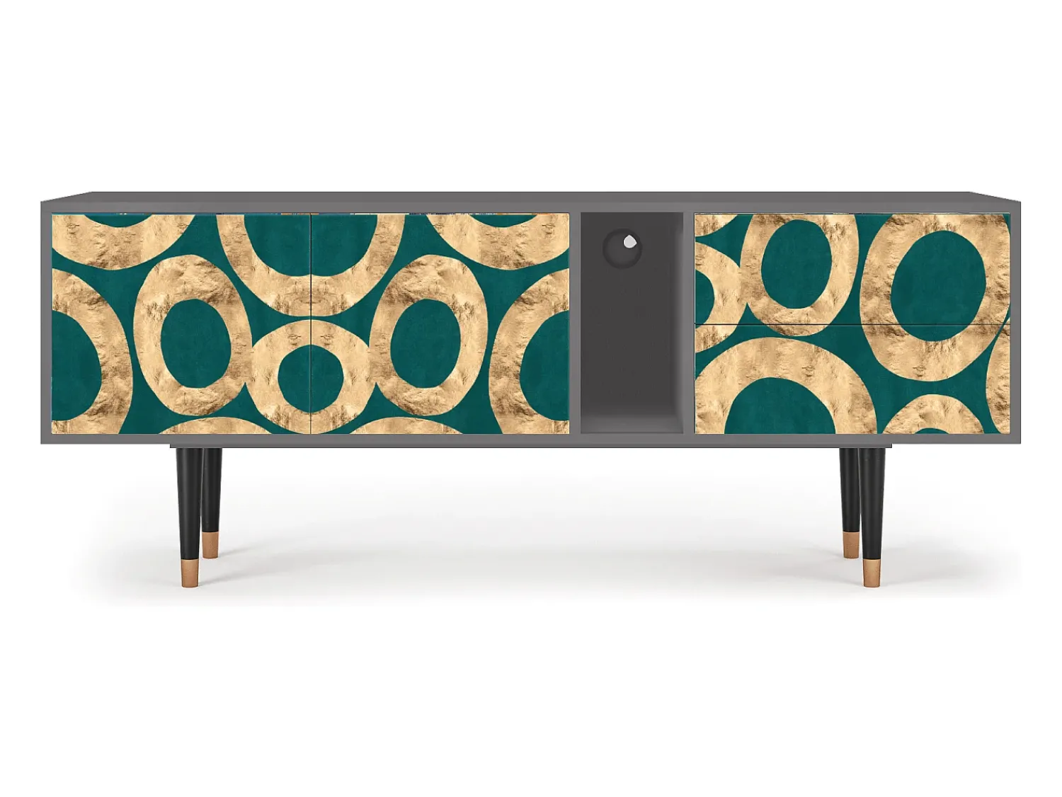 Móvel De Tv* Mueble de TV - 170х69х48 cm - T1 - Zircon Sphere, Cinza Cinzento