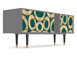 Móvel De Tv* Mueble de TV - 170х69х48 cm - T1 - Zircon Sphere, Cinza Cinzento