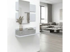 New duehome Mueble recibidor Milo Cinzento