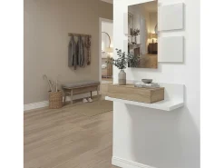 Cabide De Pé*duehome Mueble recibidor Milo Natural claro