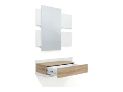 Cabide De Pé*duehome Mueble recibidor Milo Natural claro