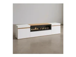 Móvel De Tv|duehome Mueble TV Kavos Chimenea Cinzento