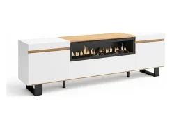 Outlet duehome Mueble TV Kavos Up con chimenea Cinzento