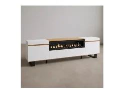 Outlet duehome Mueble TV Kavos Up con chimenea Cinzento