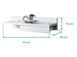 Consola| Móveis Cajun para Corredor Pendurados s 70x20x28 cm Branco