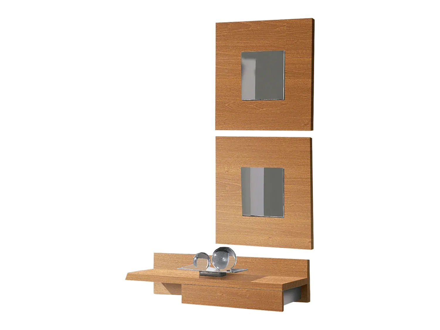 Consola| Móveis de corredor Cajun pendurados em cerejeira 70x20x28 cm Castanho