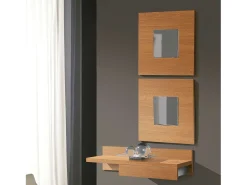 Consola| Móveis de corredor Cajun pendurados em cerejeira 70x20x28 cm Castanho