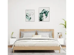 Móvel De Tv* Móveis de parede p/ TV com luzes LED 2 pcs 30,5x35x30 cm PT402794 Branco