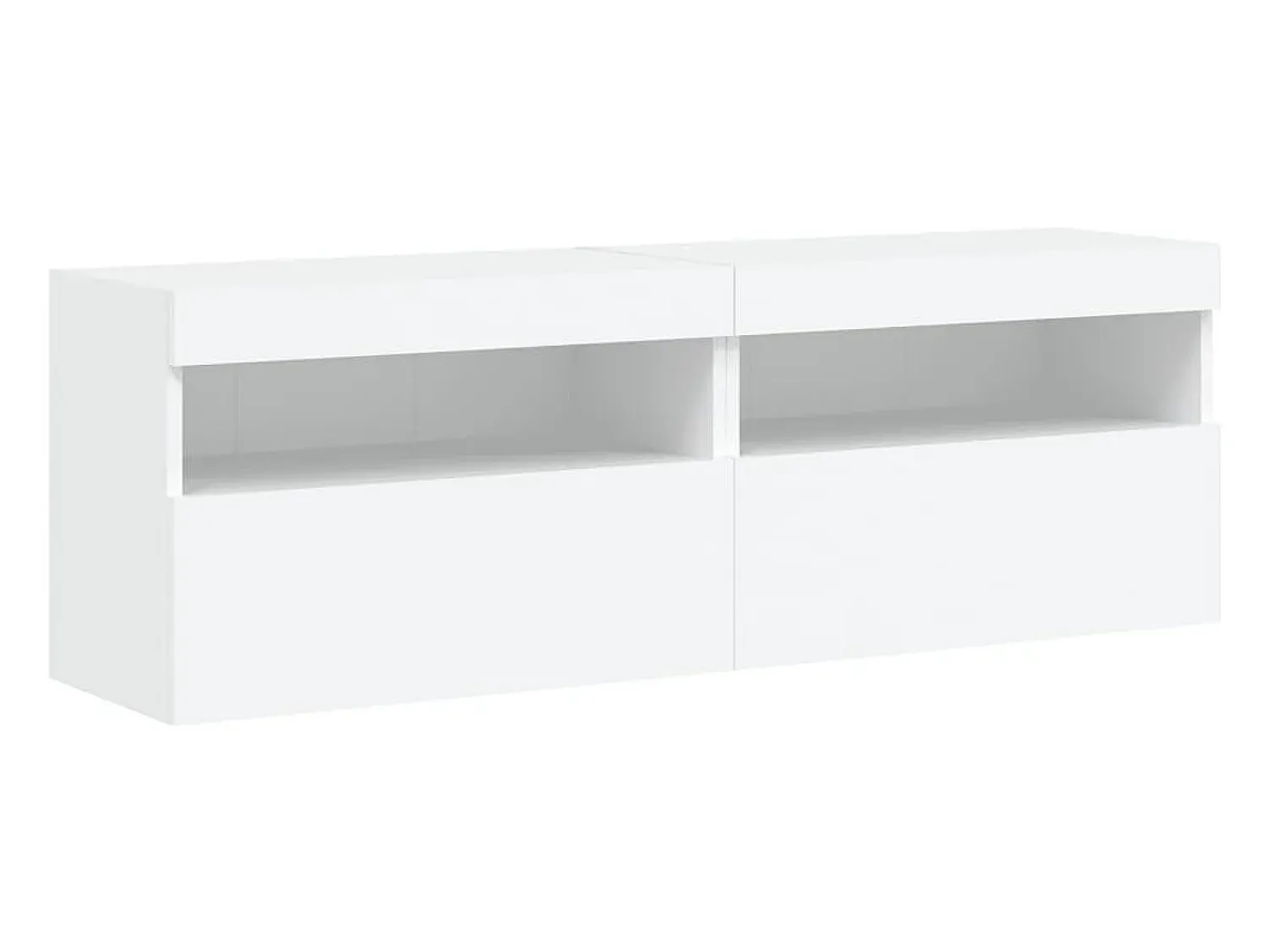 Sale Móveis de parede p/ TV com luzes LED 2 pcs 60x30x40 cm PT237149 Branco
