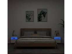 Sale Móveis de parede p/ TV com luzes LED 2 pcs 40x30x40 cm PT390940 Branco