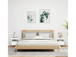 Sale Móveis de parede p/ TV com luzes LED 2 pcs 40x30x40 cm PT390940 Branco