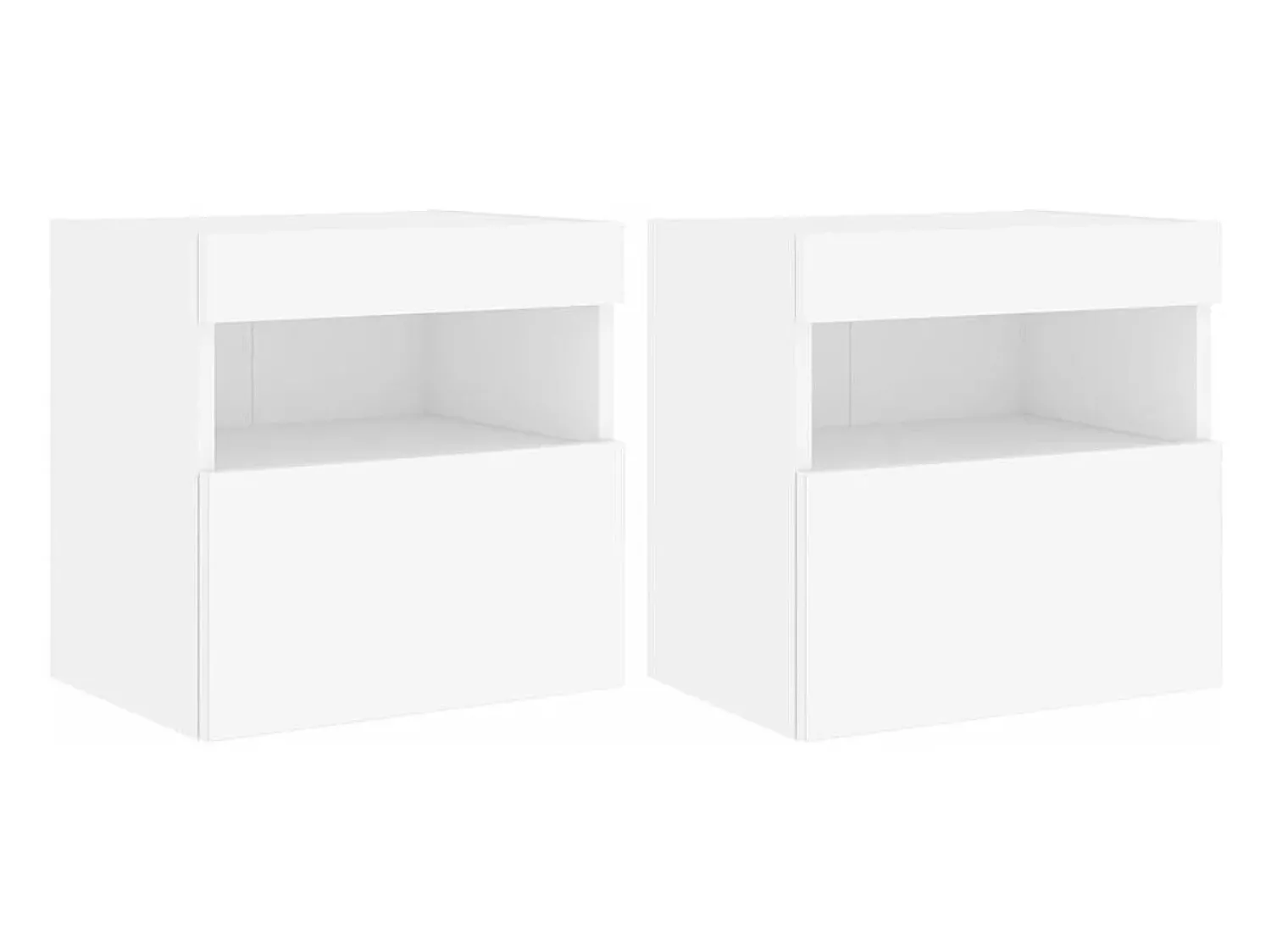 Sale Móveis de parede p/ TV com luzes LED 2 pcs 40x30x40 cm PT390940 Branco