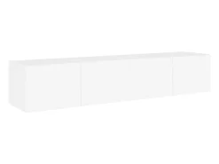 Outlet vidaxl Móveis de parede p/ TV com luzes LED 2 pcs 80x35x31 cm Branco