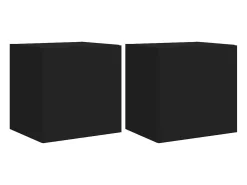 Móveis de parede p/ TV com luzes LED 2 pcs 40,5x35x40 cm PT271081^ Móvel De Tv