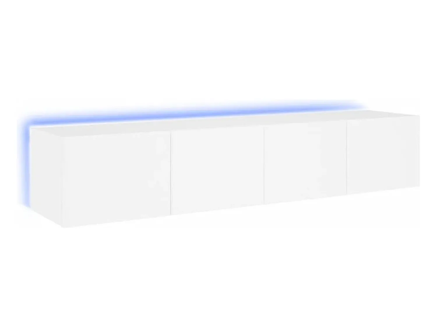 New Móveis de parede p/ TV com luzes LED 2 pcs 80x35x31 cm PT961500 Branco