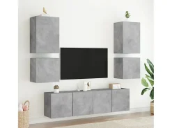 Sale Móveis de parede p/ TV 2pcs 40,5x30x40cm madeira cinza cimento PT504343 Cinzento