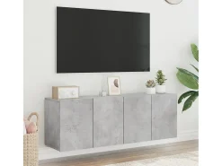Discount Móveis de parede para TV 2 pcs 60x30x41 cm cimento PT488153 Cinzento