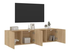 Móveis de parede para TV 2 pcs 80x30x41 cm carvalho sonoma PT638026^ Móvel De Tv