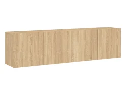 Móveis de parede para TV 2 pcs 80x30x41 cm carvalho sonoma PT638026^ Móvel De Tv