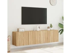 Móveis de parede para TV 2 pcs 80x30x41 cm carvalho sonoma PT638026^ Móvel De Tv