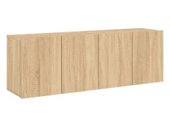 Móveis de parede para TV 2 pcs 60x30x41 cm carvalho sonoma PT104078^ Móvel De Tv