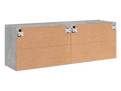 vidaxl Móveis de parede para TV 2 pcs 60x30x41 cm cinzento cimento^ Móvel De Tv