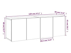 vidaxl Móveis de parede para TV 2 pcs 60x30x41 cm cinzento cimento^ Móvel De Tv