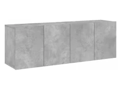 vidaxl Móveis de parede para TV 2 pcs 60x30x41 cm cinzento cimento^ Móvel De Tv