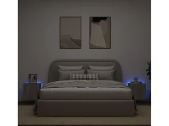Móveis de parede para TV com luzes LED 2 pcs sonoma PT710369^ Móvel De Tv