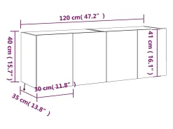 Móvel De Tv*vidaxl Móveis de parede para TV com luzes LED 2 pcs sonoma Cinzento