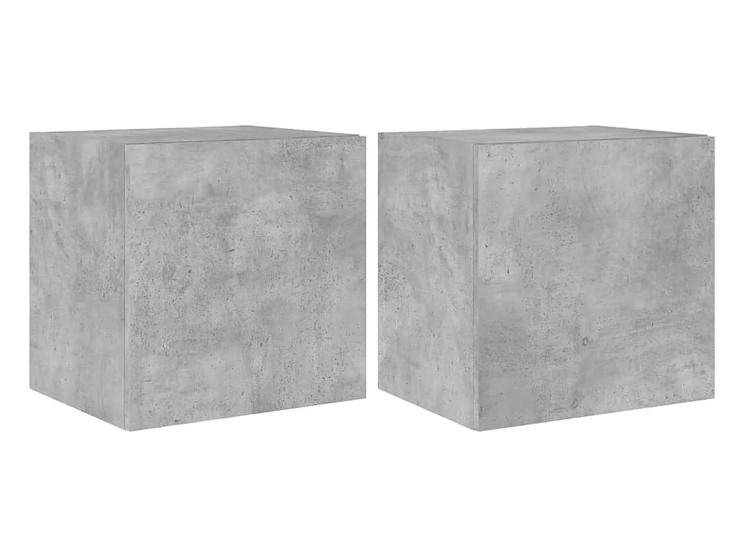 Móvel De Tv* Móveis de parede para TV com luzes LED 2 pcs cimento PT379643 Cinzento