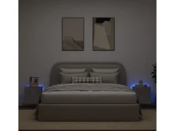 Móvel De Tv* Móveis de parede para TV com luzes LED 2 pcs cimento PT379643 Cinzento