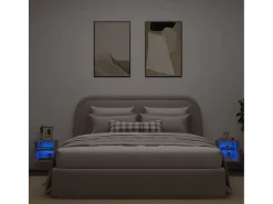 Sale Móveis de parede para TV com luzes LED 2 pcs carvalho sonoma PT134988 Castanho