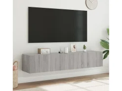 Online Móveis de parede para TV com luzes LED 2 pcs sonoma PT262271 Cinzento