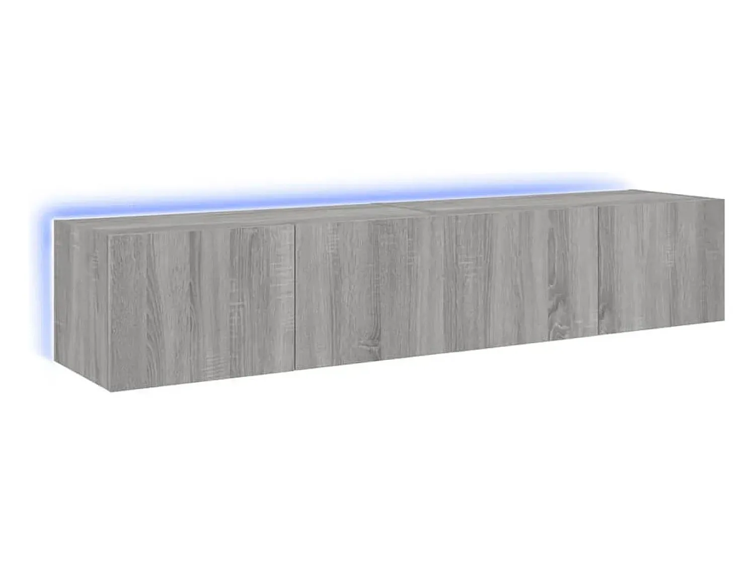 Móvel De Tv*vidaxl Móveis de parede para TV com luzes LED 2 pcs sonoma Cinzento