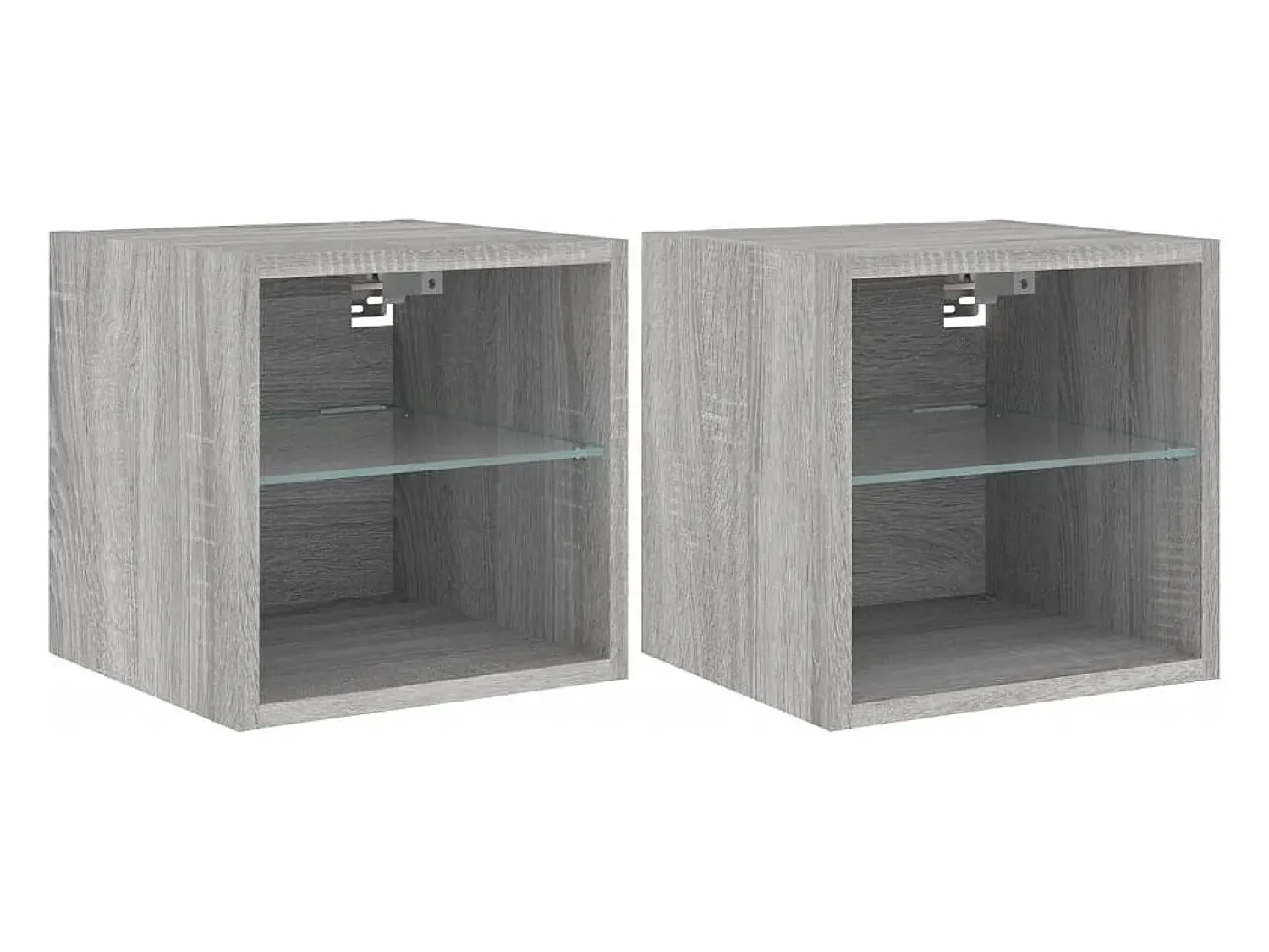 Móvel De Tv* Móveis de parede para TV com luzes LED 2 pcs sonoma PT452442 Cinzento
