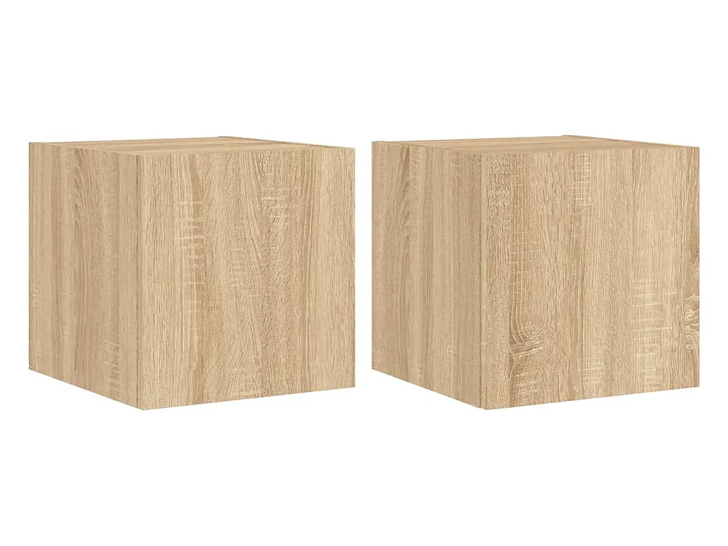 Móveis de parede para TV com luzes LED 2 pcs carvalho sonoma PT784429^ Móvel De Tv