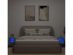 Móveis de parede para TV com luzes LED 2 pcs cimento PT388583^ Móvel De Tv