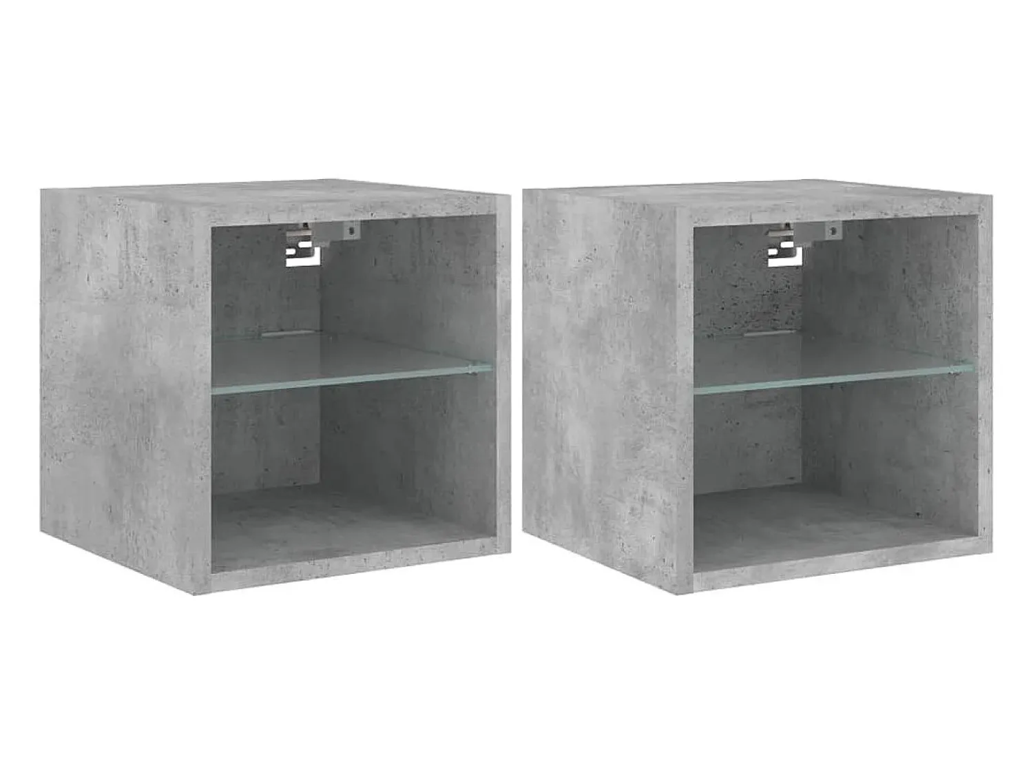 Móveis de parede para TV com luzes LED 2 pcs cimento PT388583^ Móvel De Tv