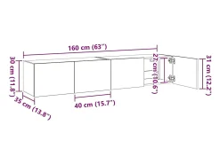 New vidaxl Móveis de parede para TV com luzes LED 2 pcs carvalho sonoma Castanho