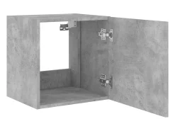 Móvel De Tv*Helloshop26 Móveis de parede para TV estante multimídia televisão aparador TV sala de jantar sala de estar quarto e luzes LED 2 peças 40,5 x 35 x 40 cm cinza 02_0029130 Cinzento
