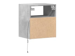 Móvel De Tv*Helloshop26 Móveis de parede para TV estante multimídia televisão aparador TV sala de jantar sala de estar quarto e luzes LED 2 peças 41 x 31 x 45 cm cinza 02_0029119 Cinzento