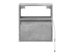 Móvel De Tv*Helloshop26 Móveis de parede para TV estante multimídia televisão aparador TV sala de jantar sala de estar quarto e luzes LED 2 peças 41 x 31 x 45 cm cinza 02_0029119 Cinzento