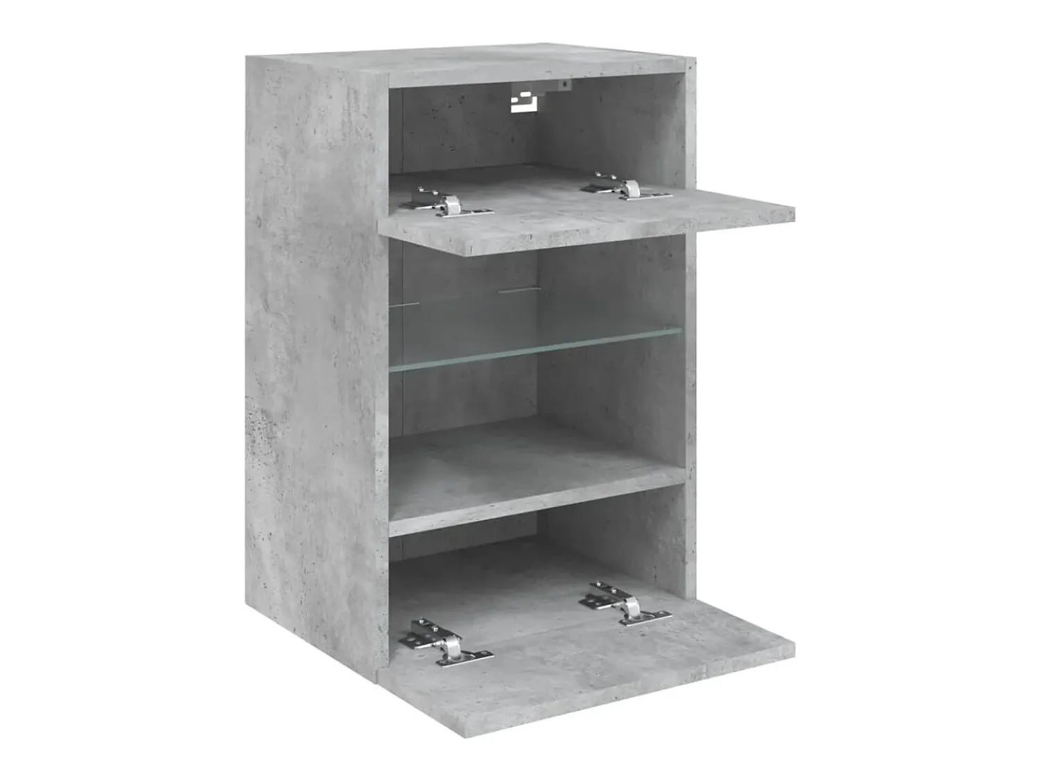 Móvel De Tv*Helloshop26 Móveis de parede para TV estante multimídia televisão aparador TV sala de jantar sala de estar quarto e luzes LED 2 peças 40 x 30 x 60,5 cm cinza 02_0029129 Cinzento
